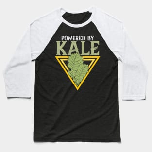 Powered by Kale Broccoli Vegetarian Vegan Baseball T-Shirt